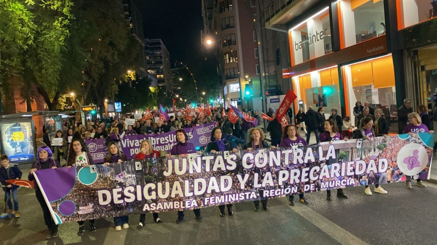 El feminismo inunda las calles de la Región de Murcia este 8M