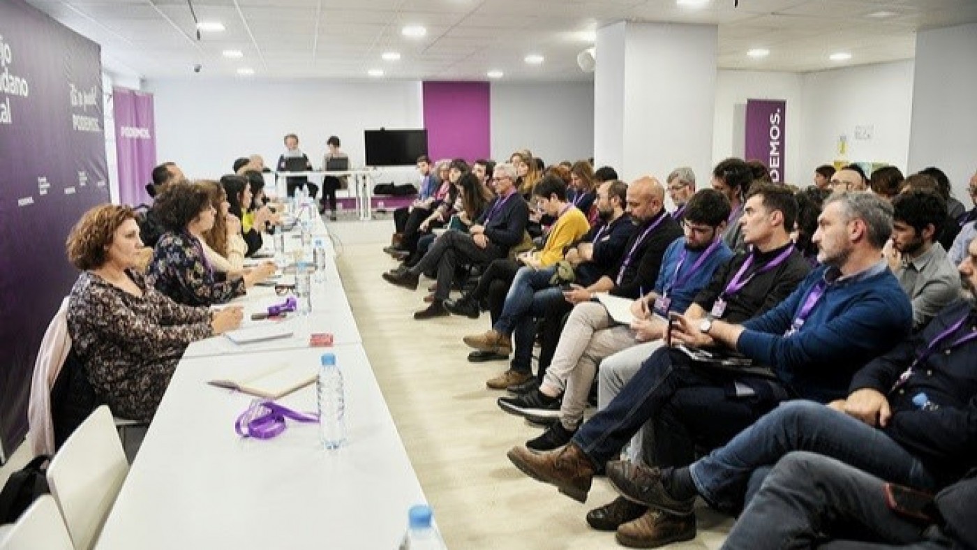 Reunión del Consejo Estatal de Podemos.