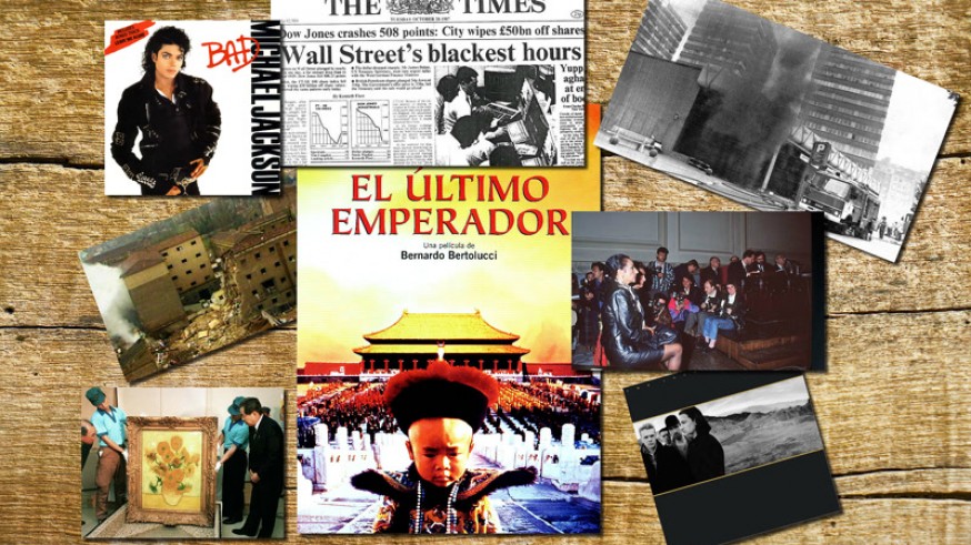 Atentados de ETA, Lola Flores, Los girasoles, discos de Michael Jackson y U2, cartel de El último emperador