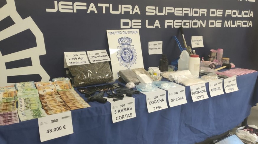 Desarticulada una red criminal en Murcia y Alicante dedicada a la elaboración y tráfico de drogas
