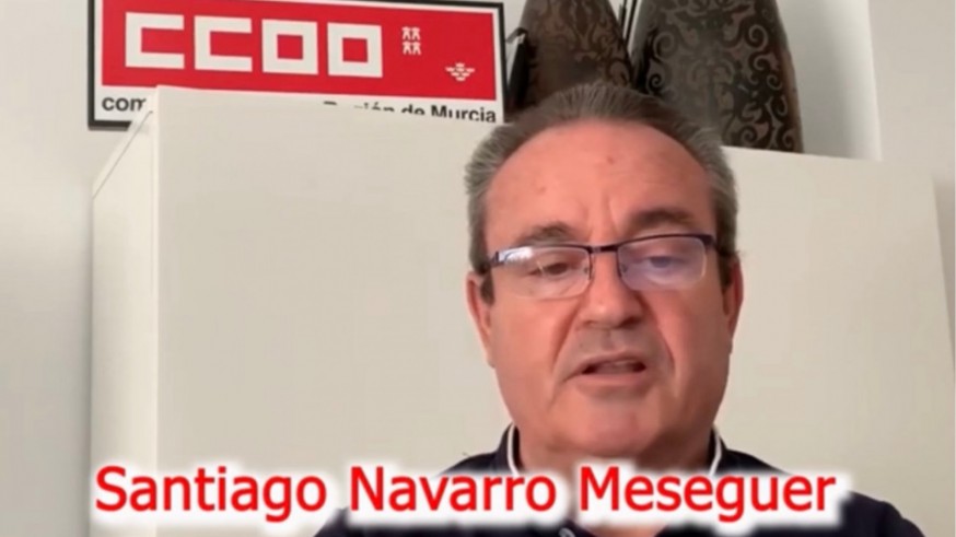Imagen de Santiago Navarro en un video de CCOO por el 1º de Mayo