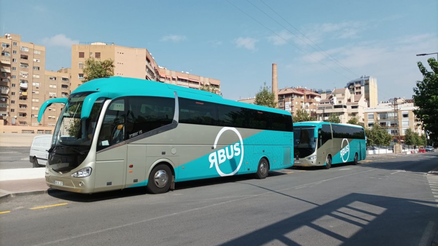Autobuses en la estación de Lorca
