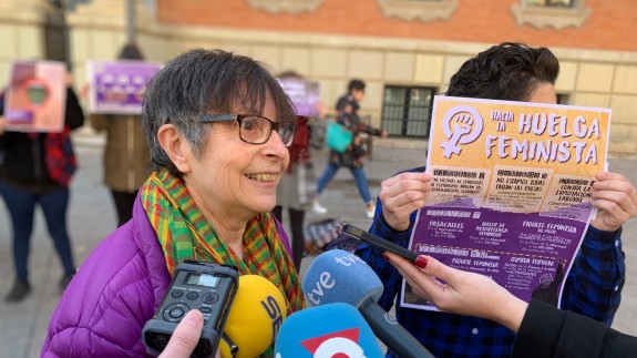 Olvido Garrido, una de las portavoces de Movimiento Feminista. ASR