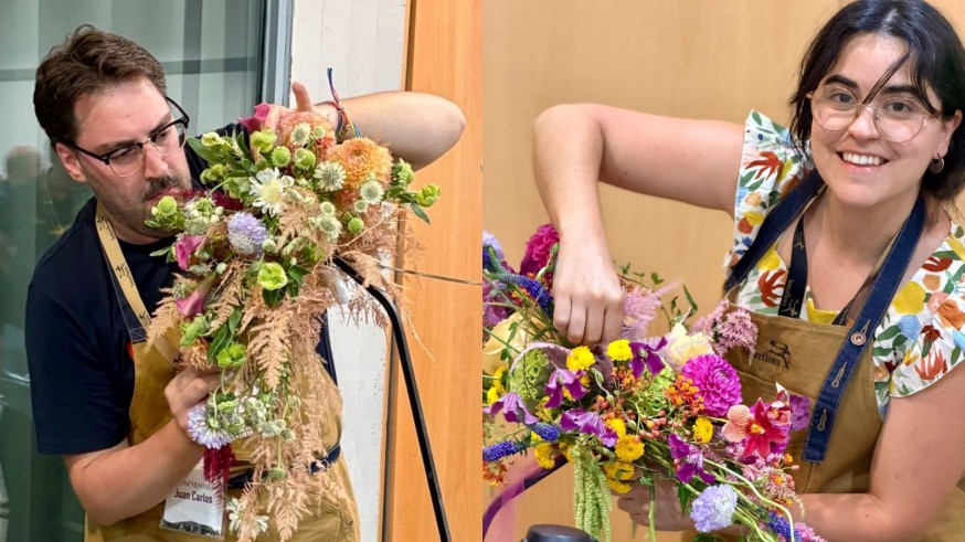 Dos murcianos en la 'flor y nata' de la artesanía florista nacional