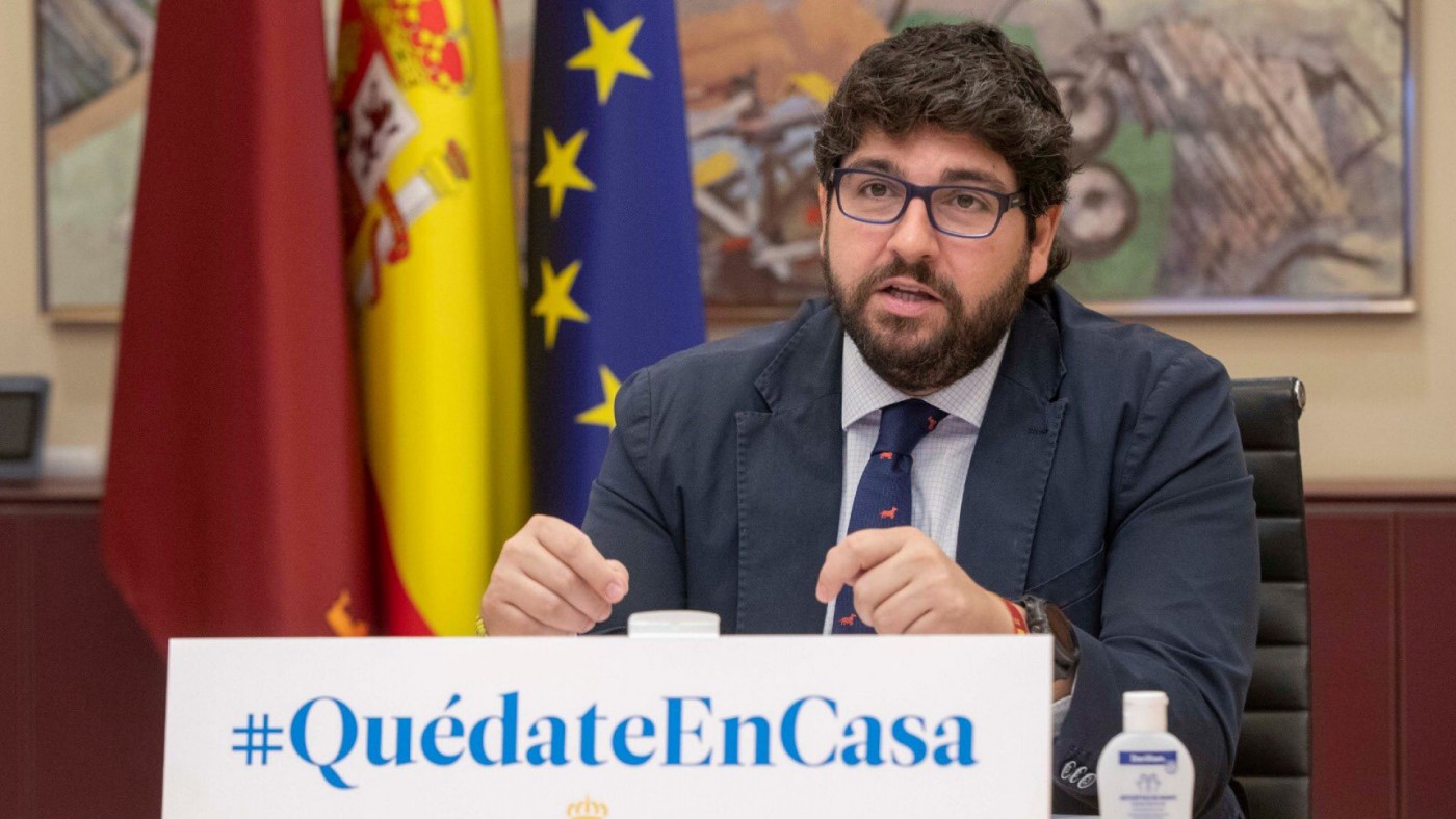 López Miras: "Pedimos al Gobierno de España que se prohíba cualquier actividad que no sea esencial"
