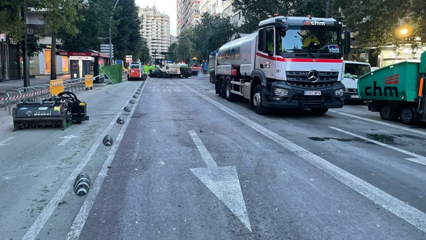 Este lunes reabre la Gran Vía de Murcia tras las obras de reparación de la tubería