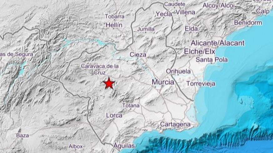 Sentido en varios pueblos un terremoto superficial de 3,5 grados en Caravaca