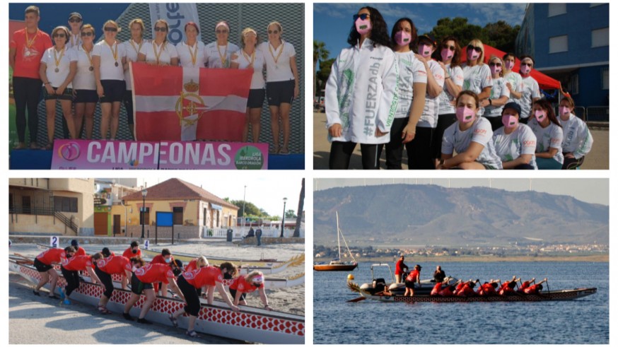 El equipo de dragon boat 'Vientos de Cartagena'