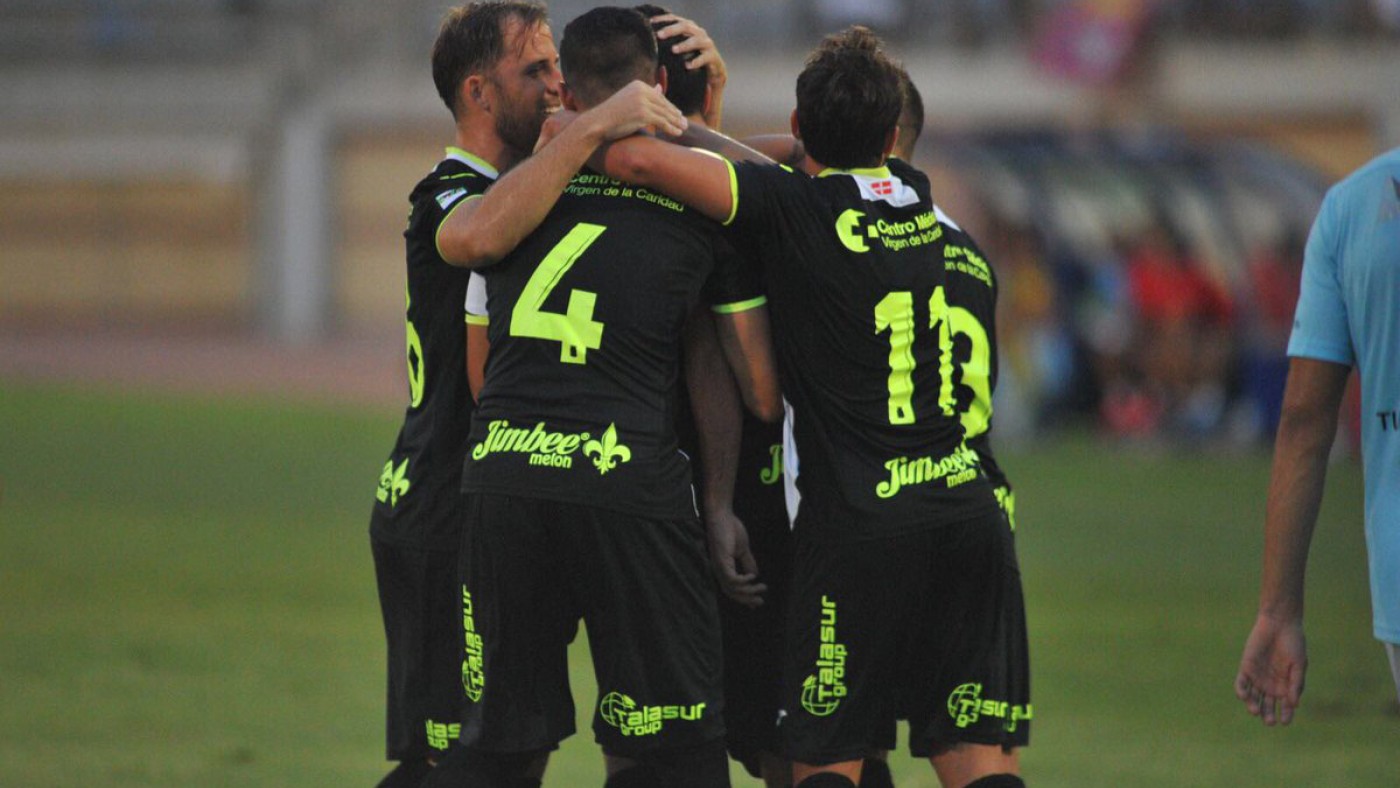 Celebración de uno de los goles del FC Cartagena frente al CD Ejido (foto: FC Cartagena)