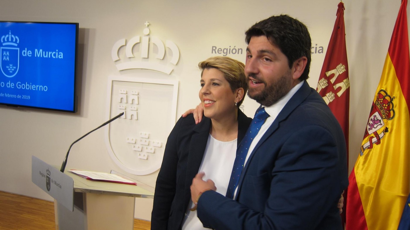 López Miras y Arroyo tras la rueda de prensa del Consejo