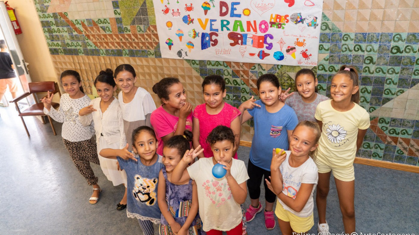 Alumnos de escuela de verano en Cartagena