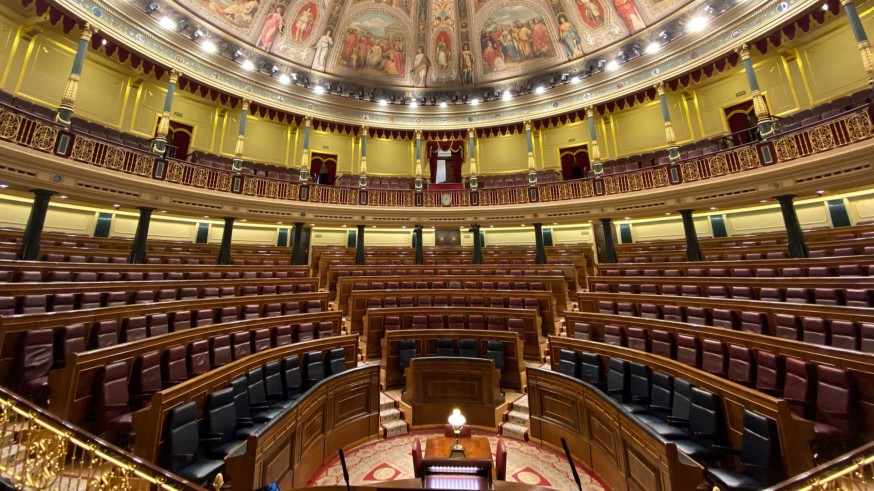 Vista panorámica del hemiciclo del Congreso