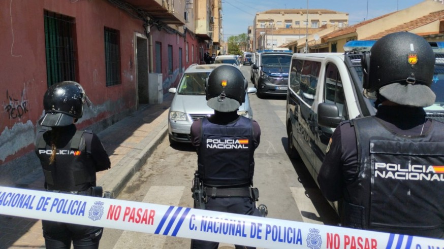 La Policía libera a un secuestrado en una operación antidroga en Espinardo
