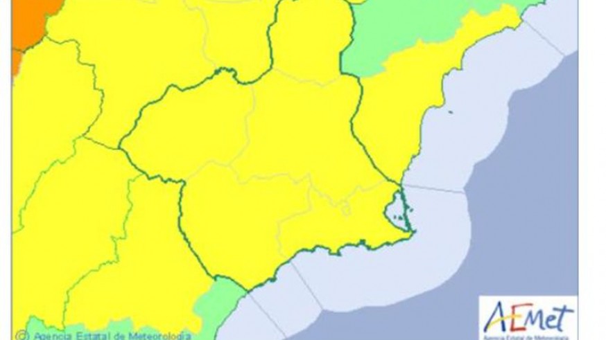 Aviso amarillo en la región
