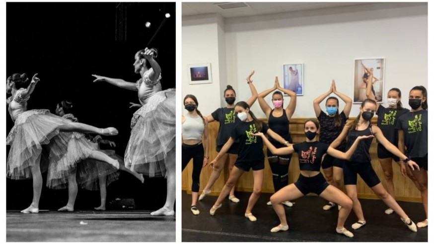 Una imagen del Festival de 2019 junto a otra del ensayo de este año