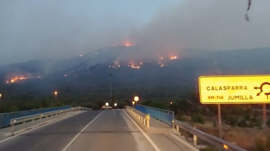 Incendio sierra San Miguel