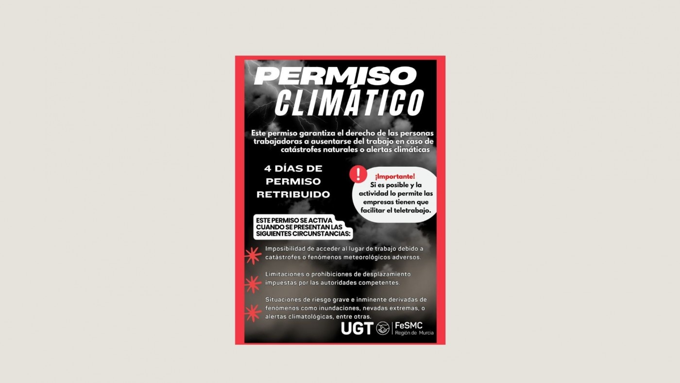 Los trabajadores pueden ausentarse hasta cuatro días en casos de riesgo grave
