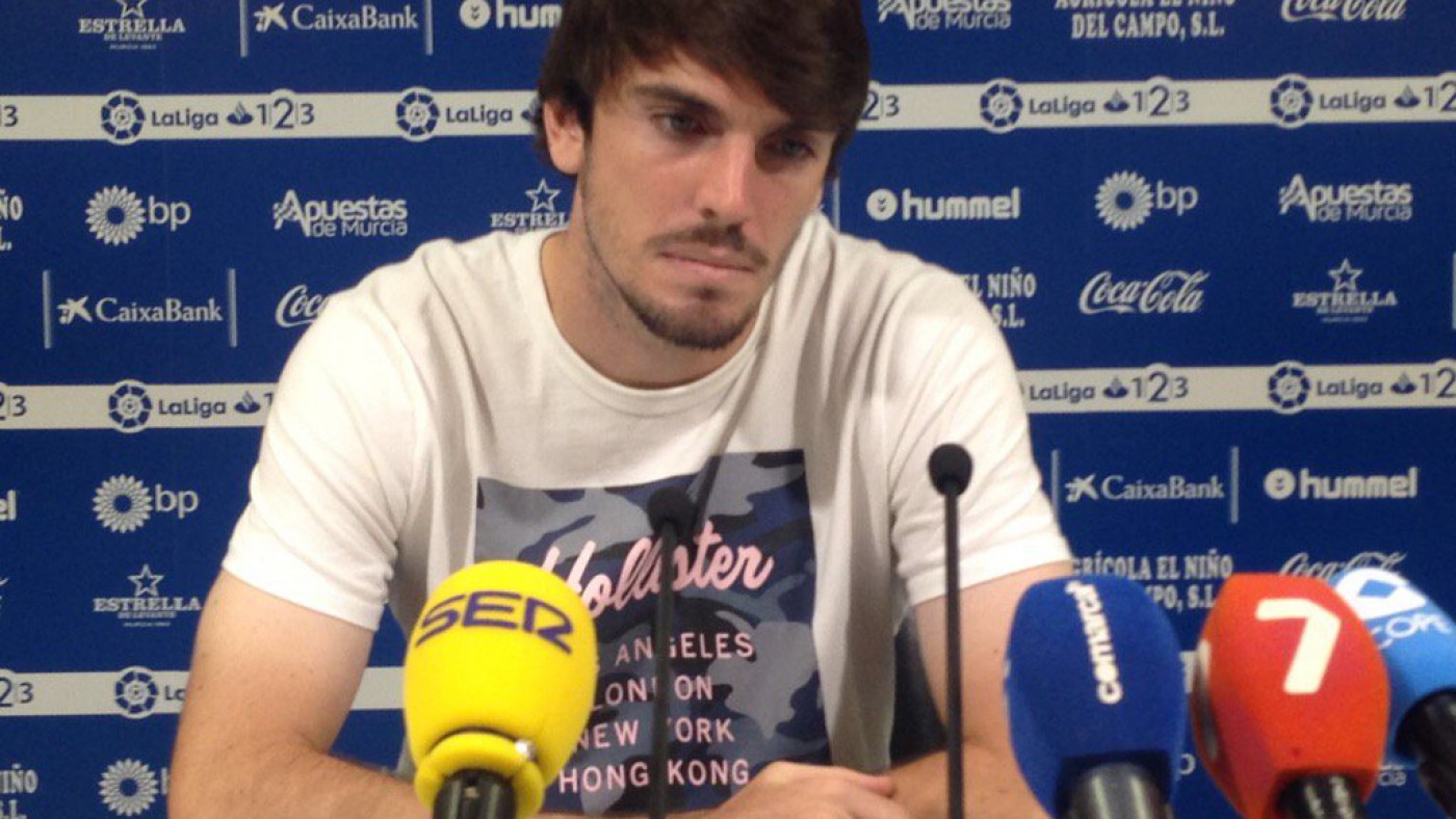 Eugeni en sala de prensa (foto: Lorca FC)