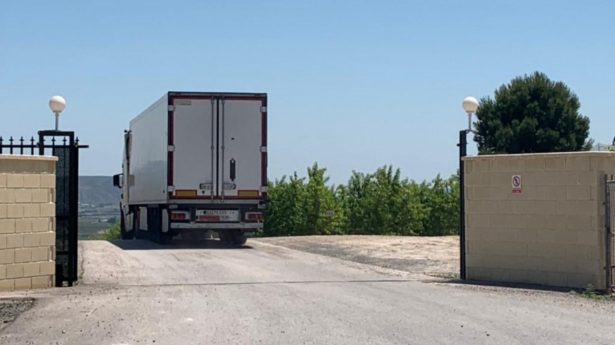 Vehículo que conducía el camionero fallecido