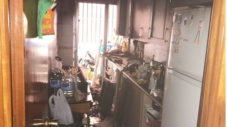 Incendio en la cocina de un piso de la Gran Vía de Caravaca