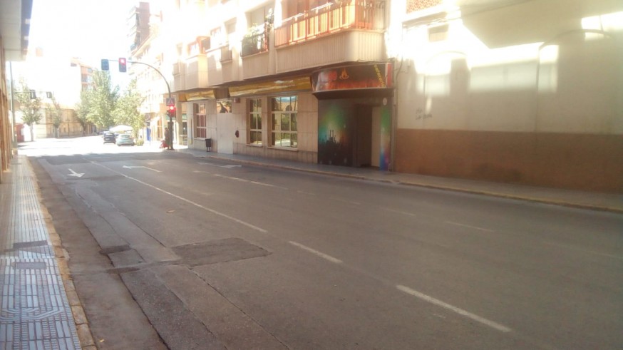Lugar donde ocurrió el suceso, en la calle Levante de Jumilla