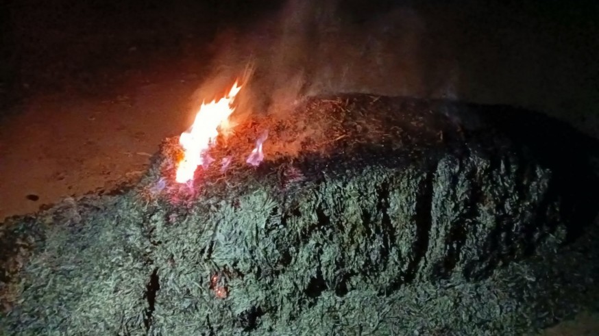 Salvemos el Arabí denuncia la quema ilegal de paja en una finca de Yecla