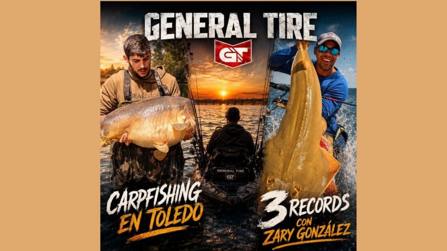 GENERAL TIRE desde pato, Carpfishing en escenarios secretos de Toledo y gigantes del mar con 3 Records de Zary González