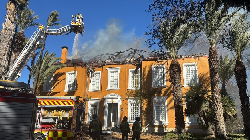 Extinguido el incendio en el Parque de La Marquesa en Ulea