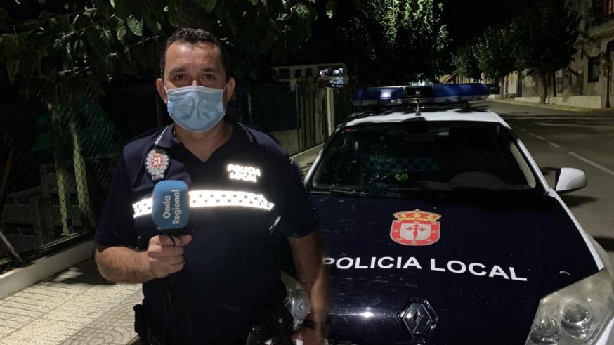 Gustavo Moreno, policía local en Ricote.