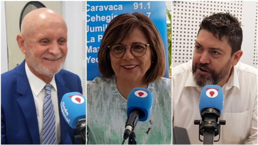  Domingo Coronado (PP), Rosa Peñalver (PSOE) y Miguel Sánchez (Ciudadanos) 
