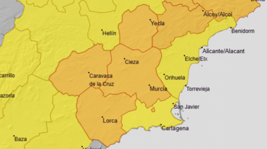 Alerta roja en Valencia y naranja en Murcia este lunes 29 de septiembre