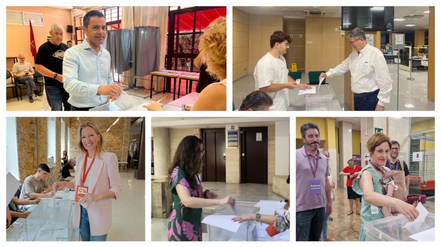 Candidaturas y líderes votan más temprano por el Día de la Región de Murcia