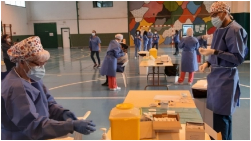 Totana ha preparado espacios municipales para la vacunación masiva. AYTO. TOTANA