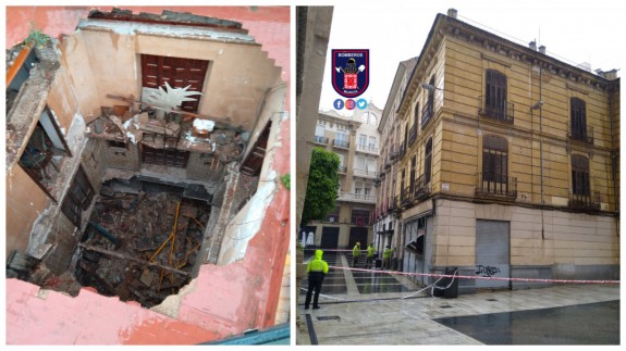El derrumbe del tejado de un edifico en Murcia obliga a cambiar el recorrido de 4 procesiones