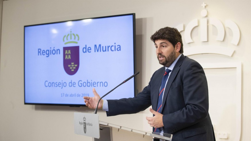 López Miras en la rueda de prensa tras el Consejo de Gobierno