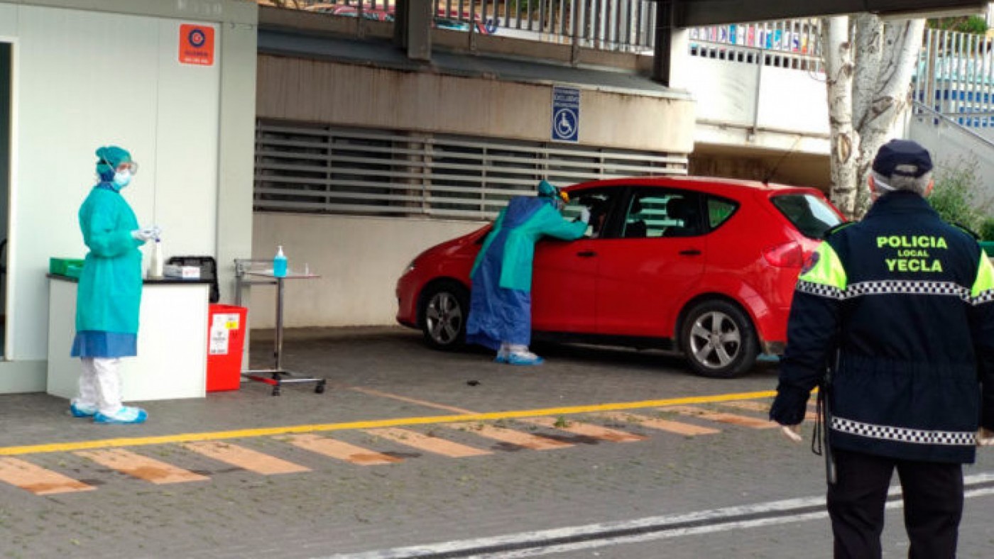 40 posibles casos del Altiplano pasarán diariamente por el 'Covid-Auto' en Yecla