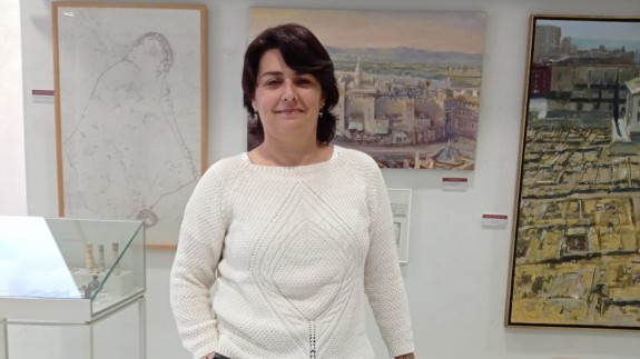 Clara Alarcón en el Museo de la Ciudad de Murcia 