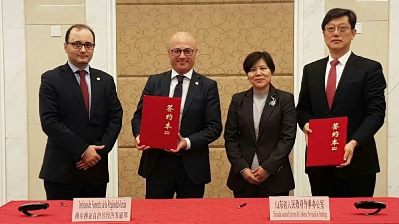 Firma del acuerdo con la provincia china de Shandong