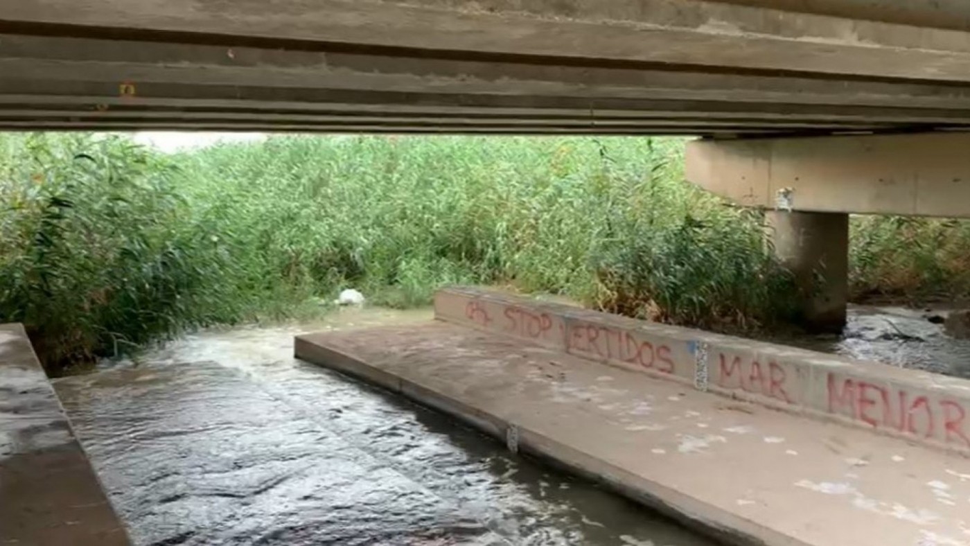 Movilización contra la ley de Recuperación del Mar Menor en la Rambla del Albujón