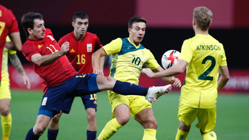 Oyarzabal, autor del gol de España ante Australia. Foto: SeFutbol