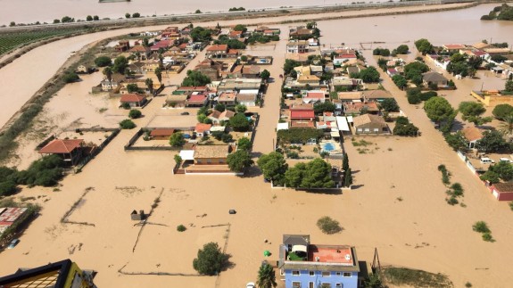 Imagen aérea de las inundaciones en Los Alcázares el pasado septiembre