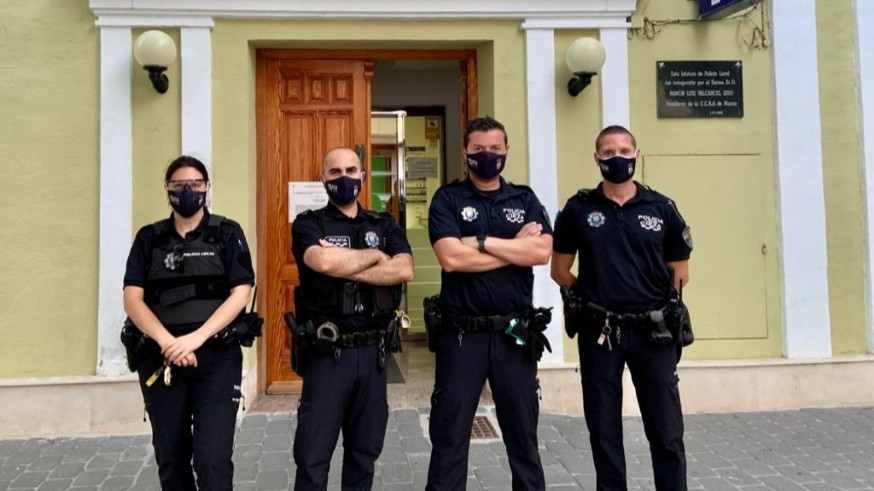 Agentes de la Policía de Cieza que intervinieron en el suceso