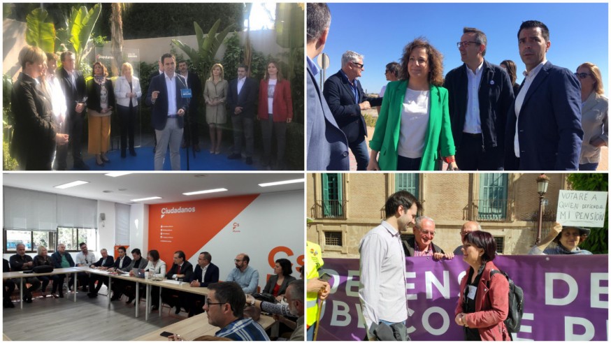 Actos de la jornada protagonizados por PP, PSOE, Cs y Unidas Podemos. ORM