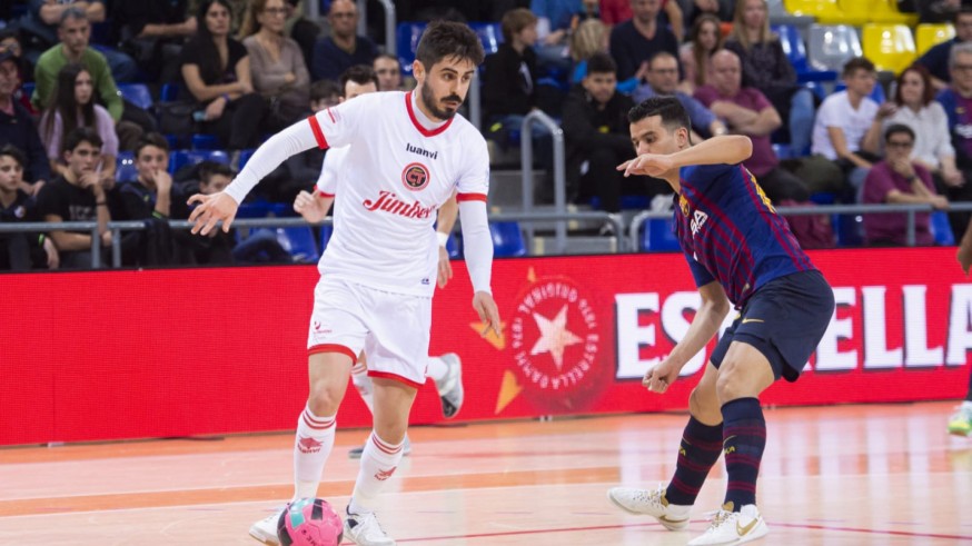 Raúl Canto, en un lance del partido