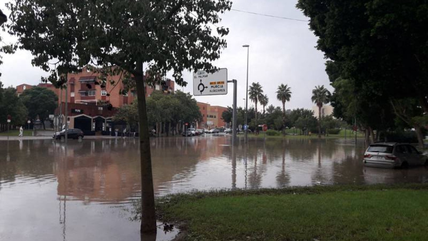 La Alberca aparece inundada frente al Auditorio