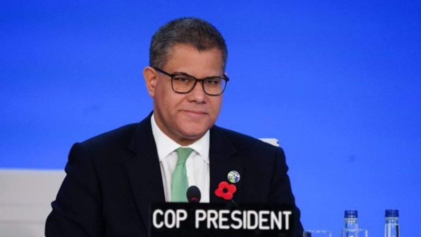 El presidente de la cumbre, Alok Sharma