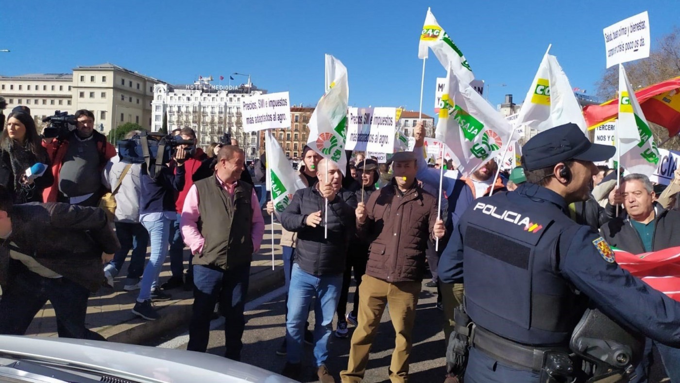 Manifestación en Madrid contra los bajos precios en la agricultura