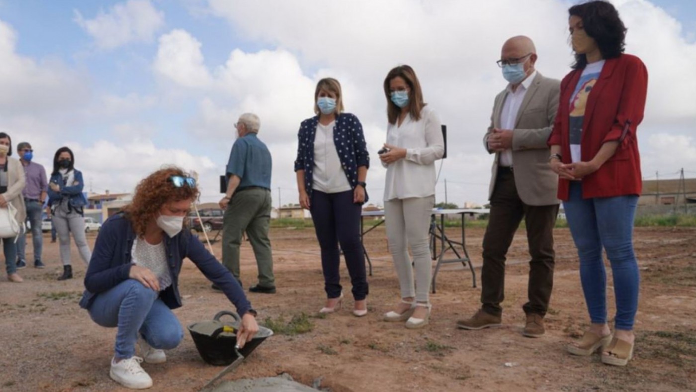 Inicio de las obras de acceso al colegio. AYTO CARTAGENA