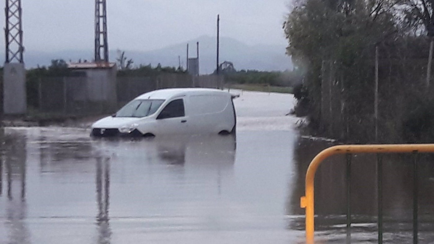 Efectos de las lluvias en Vinaroz (Castellón)