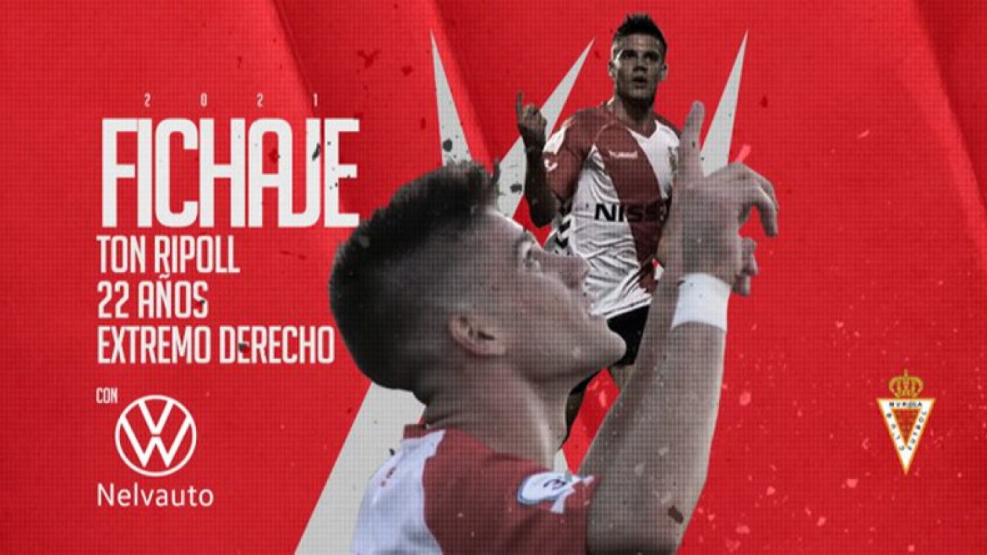 El Real Murcia anuncia la llegada de Ton Ripoll, extremo del Real Oviedo